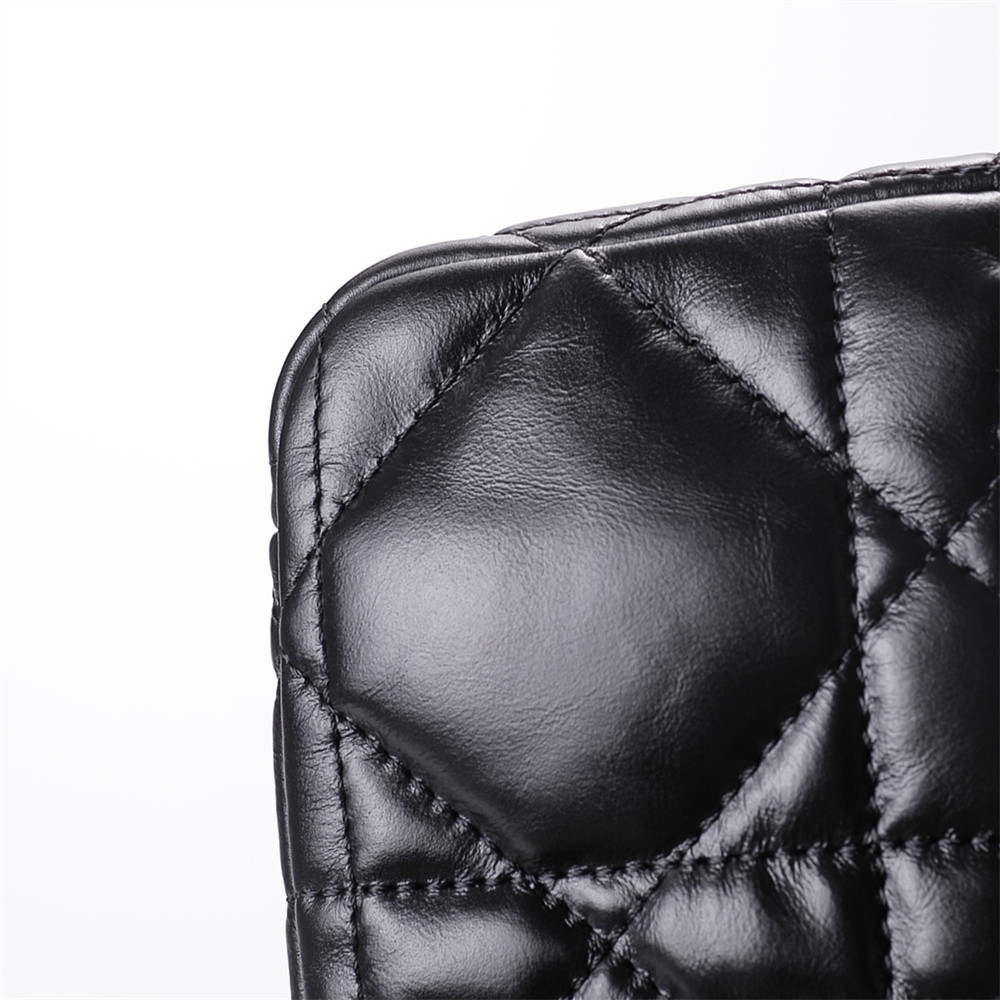 D10r CARO BAG Black S*pple Cannage Calfskin With Silver Hardware 20x12x7cm