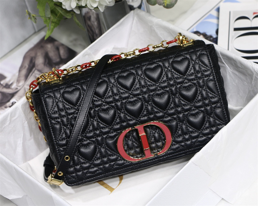 MEDIUM D10r CARO BAG amour black 25.5 x 15.5 x 8 cm