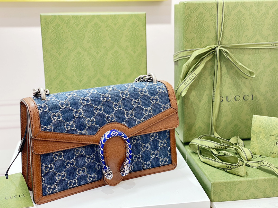 Gvc*1 DIONYSUS SMALL SHOULDER BAG BLUE 11"Wx7"Hx3.5"D