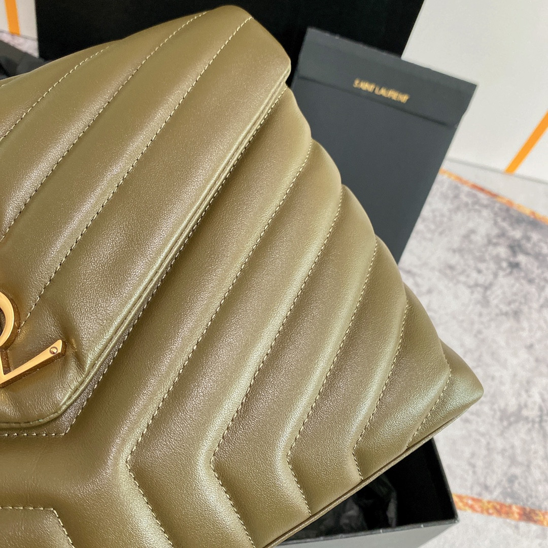 Y51 LOULOU MEDIUM IN QUILTED LEATHER 12.5 X 8.6 X 3.5 INCHES