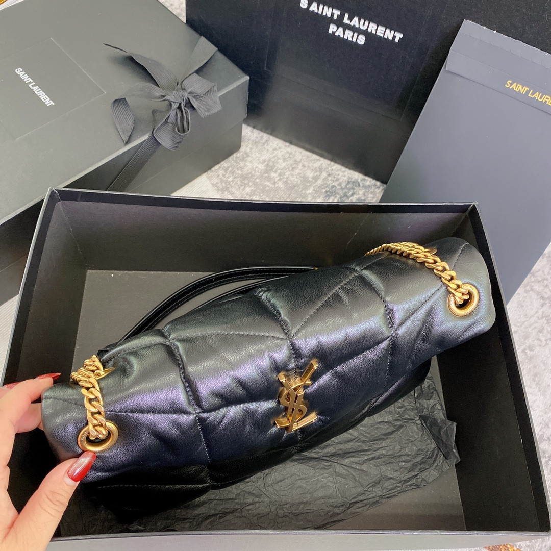 Y51 PUFFER SMALL IN NAPPA LEATHER BLACK 11.4 X 6.6 X 4.3 INCHES