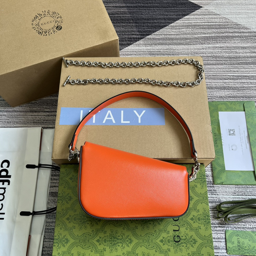 Gvc*1 HORSEBIT 1955 MINI SHOULDER BAG ORANGE 7.7"W x 5-3.1"H x 2.4-1.2"D