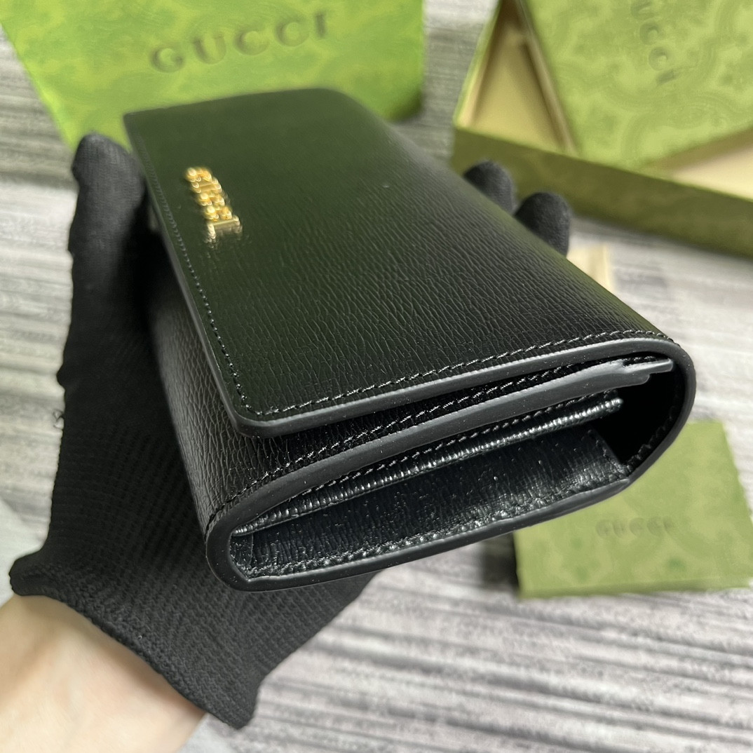 CONTINENTAL WALLET WITH Gvc*1 SCRIPT  7.5"W x 4"H x 1.4"D