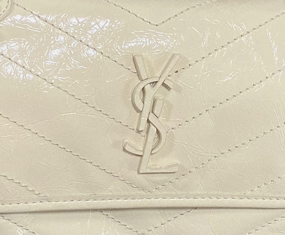 Y51 NIKI BABY IN VINTAGE LEATHER BLANC VINTAGE 8.2 X 6 X 2.9 INCHES