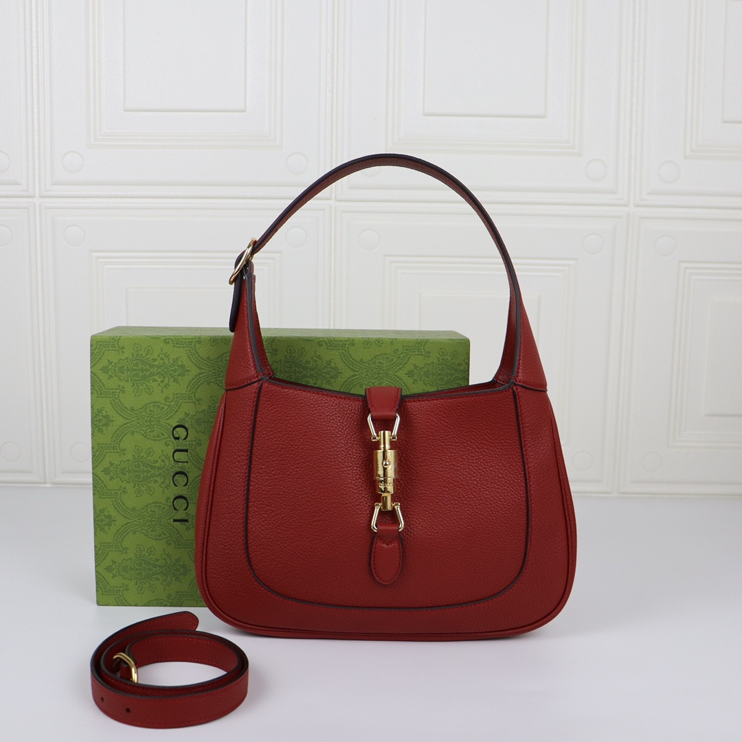 Gvc*1 JACKIE SMALL SHOULDER BAG Rosso Ancora 10.8"W x 7.5"H x 1.6"D