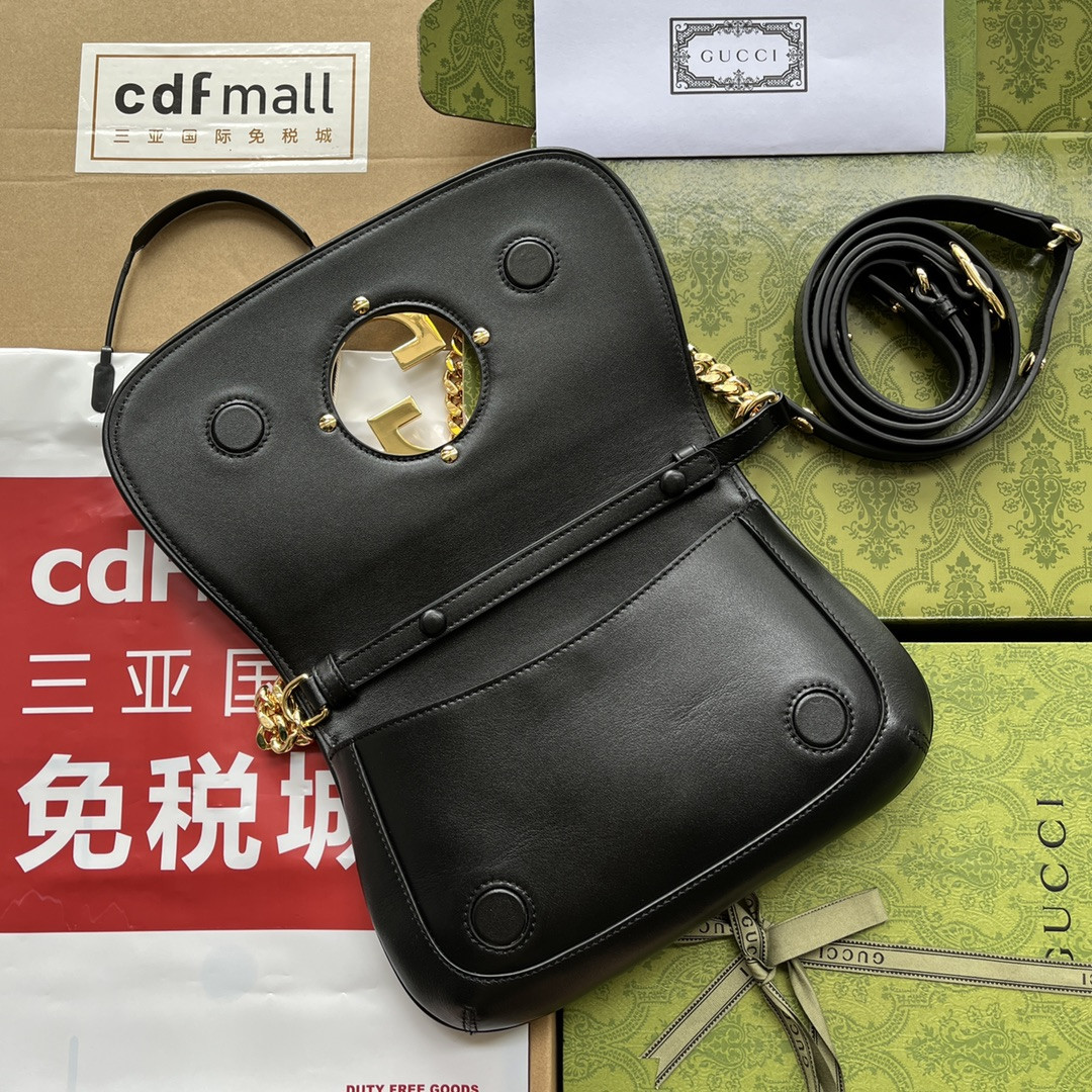 Gvc*1 BLONDIE SHOULDER BAG BLACK 11"W x 6.3"H x 1.6"D