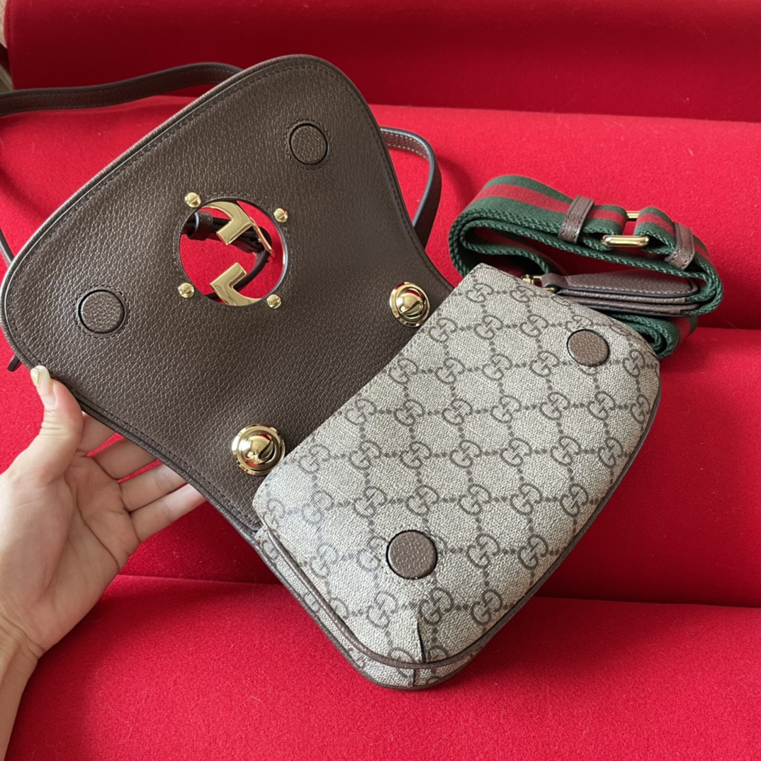 Gvc*1 BLONDIE MINI BAG Beige and ebony 8.7"W x 5.1"H x 2.2"D
