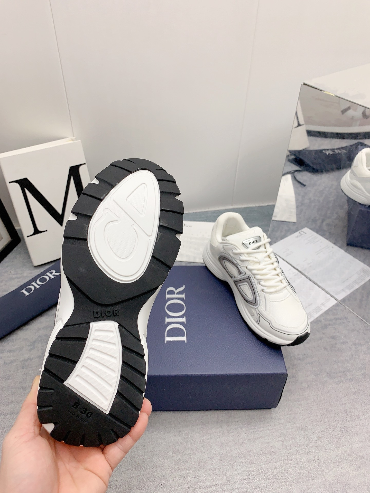 UA D10r B30 Sneaker White Mesh and Technical Fabric