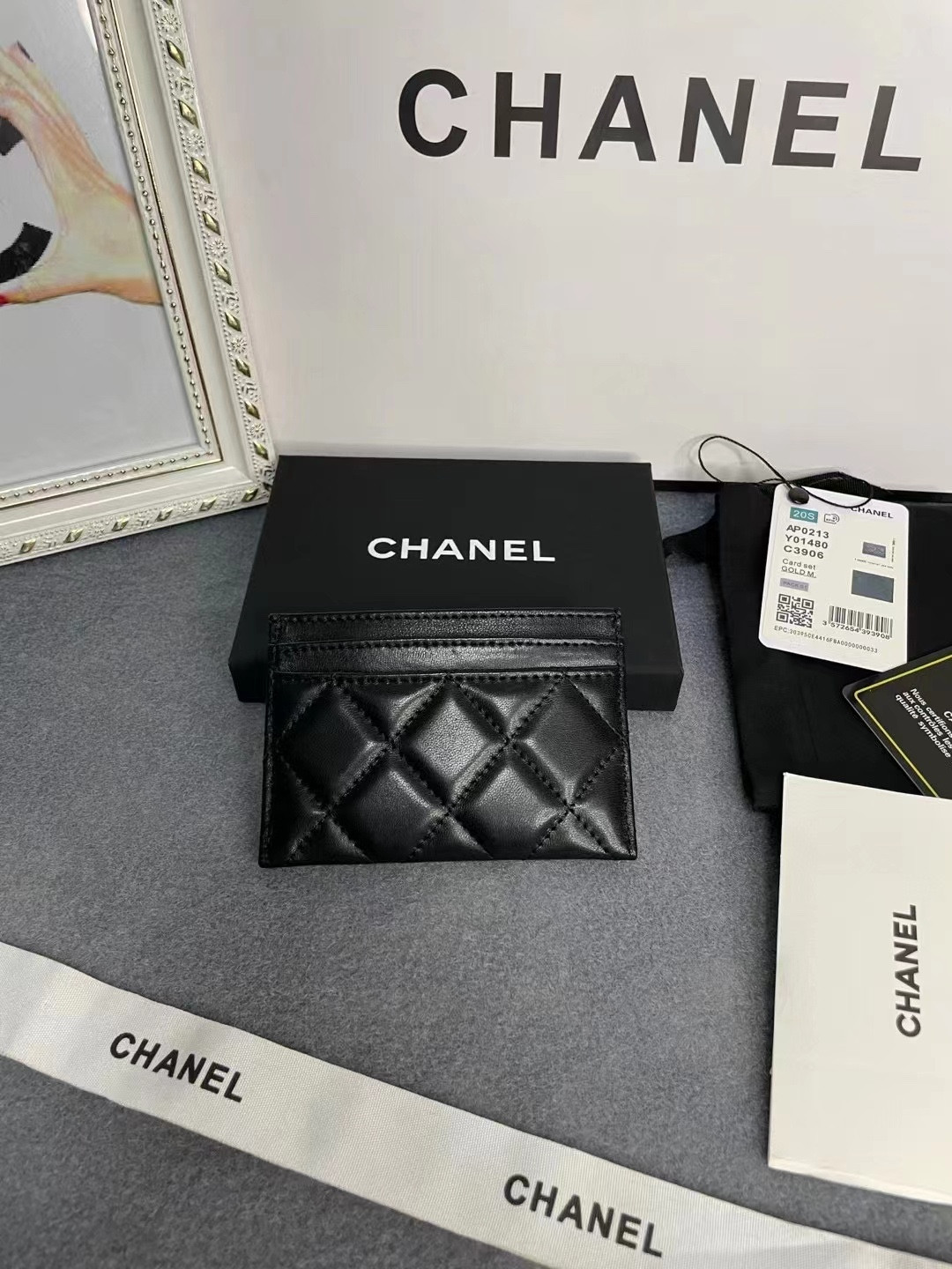 Ch**el CARD HOLDER 11.2×7.5×0.5cm
