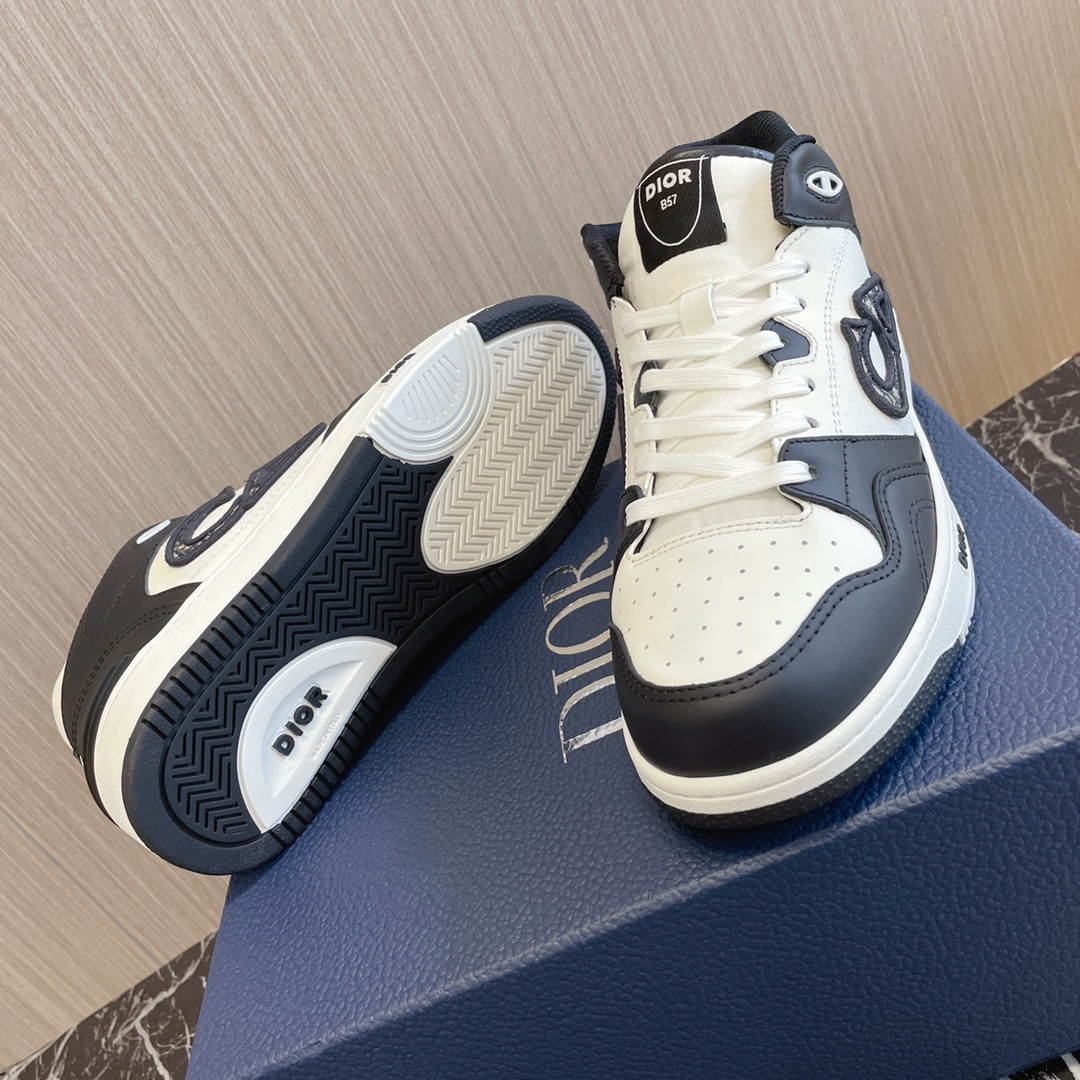 UA D10r B57 Mid-Top Sneaker Black and White