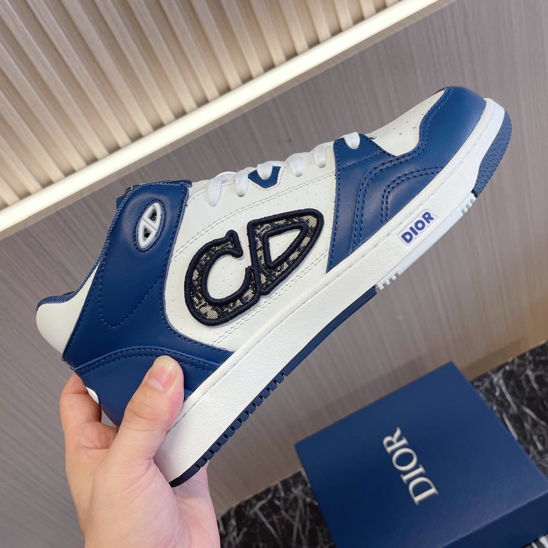 UA D10r B57 Mid-Top Sneaker Navy Blue and White