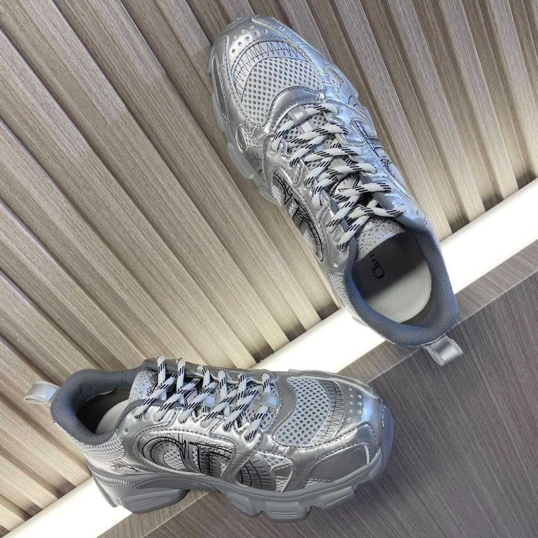 UA D10r Chrono Sneaker Gray Mesh with Silver-Tone