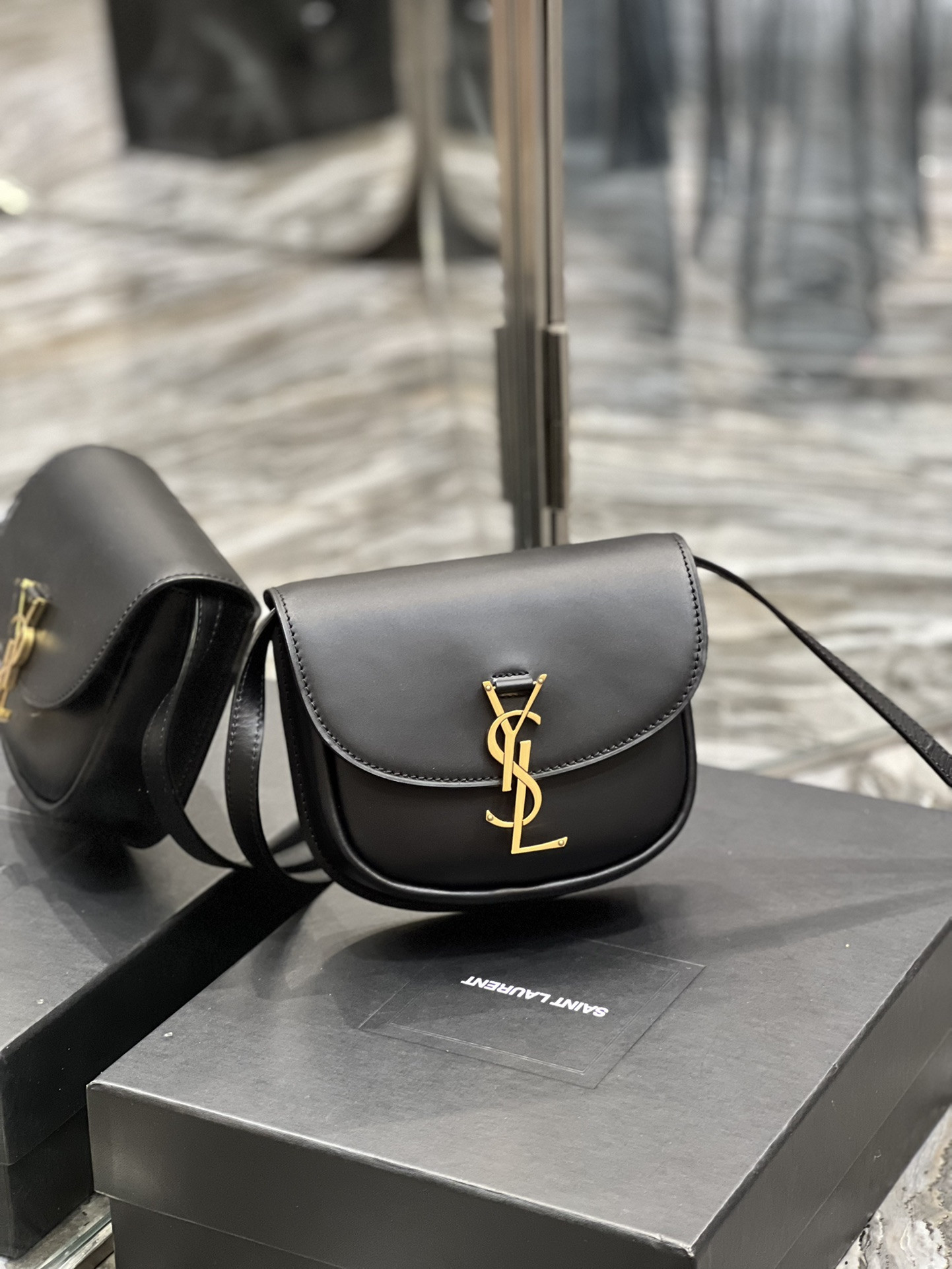 Y51 KAIA SMALL SATCHEL IN SMOOTH LEATHER 7.2 X 6.1 X 2.1 INCHES