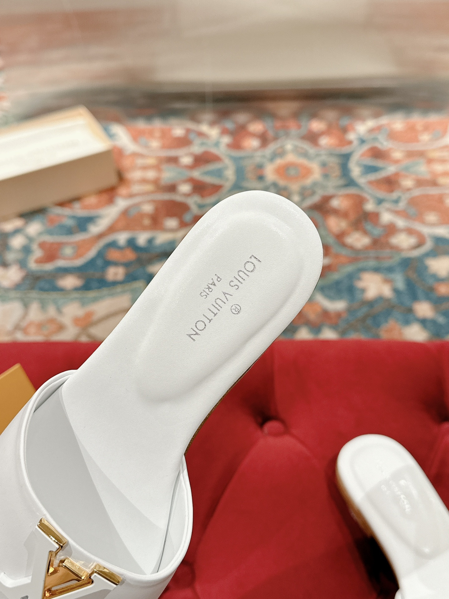 UA LV Capri Flat Mule White