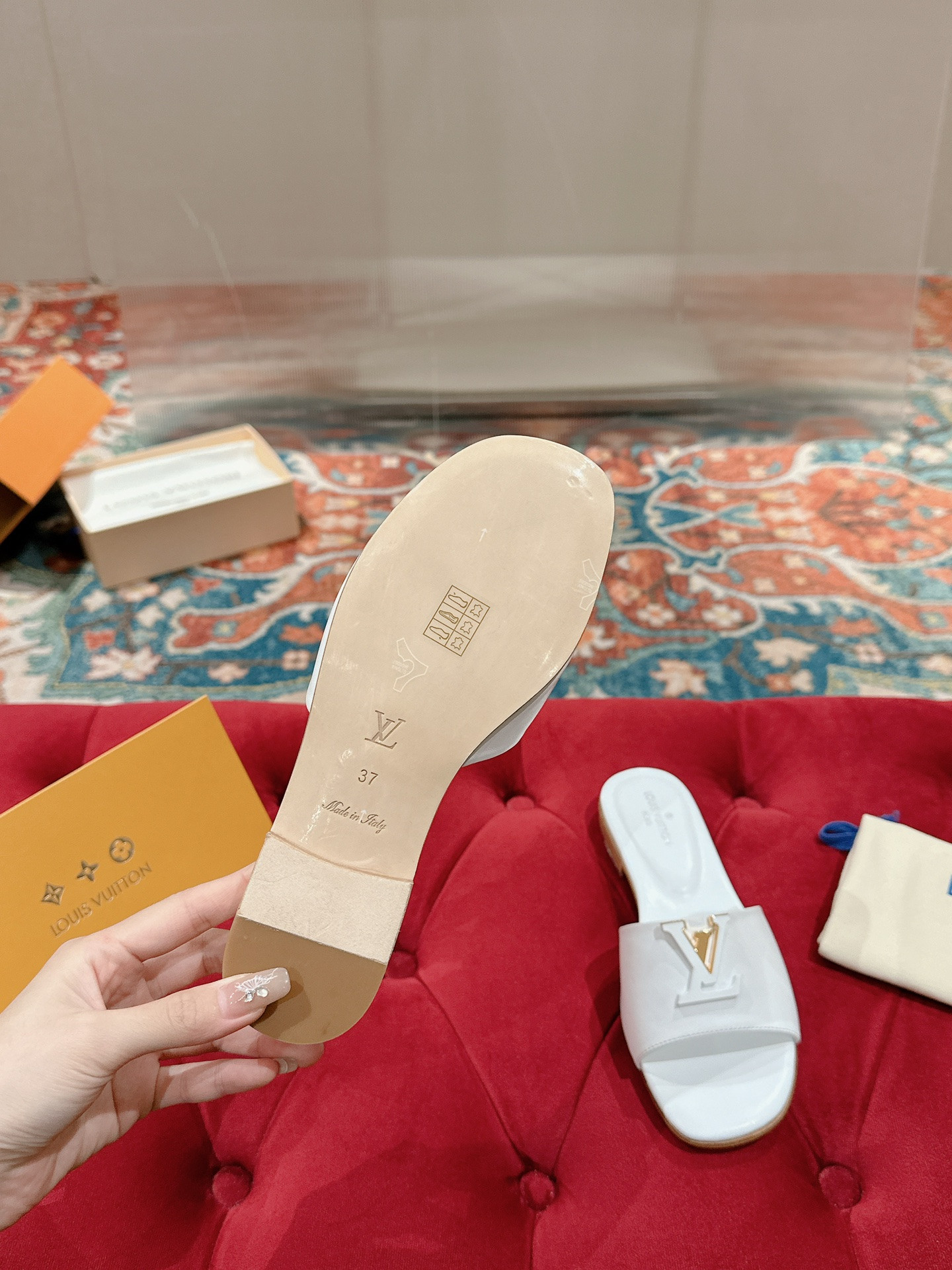 UA LV Capri Flat Mule White