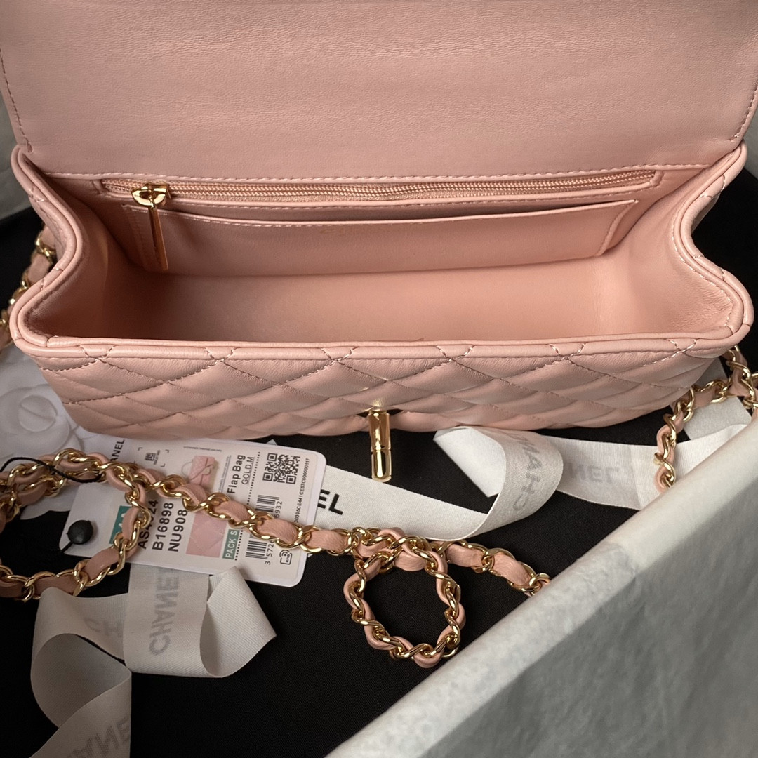 Ch**el 24A Mini Classic Handbag 12 × 20 × 6 cm