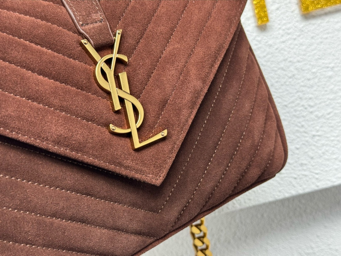 Y51 LOULOU QUILTED SUEDE 23x17x9cm