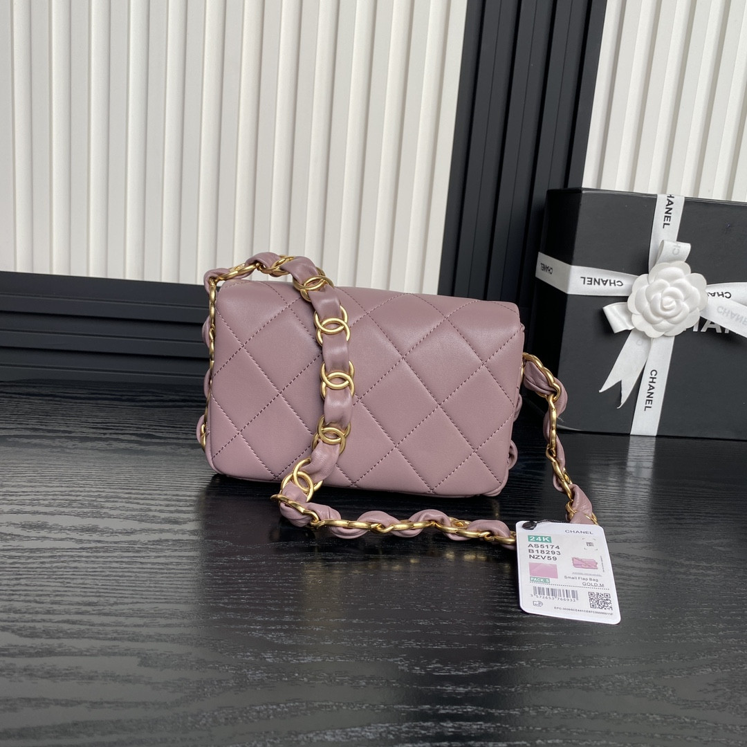 Ch**el FALL-WINTER 2024-25 SMALL FLAP BAG 13x21x7cm