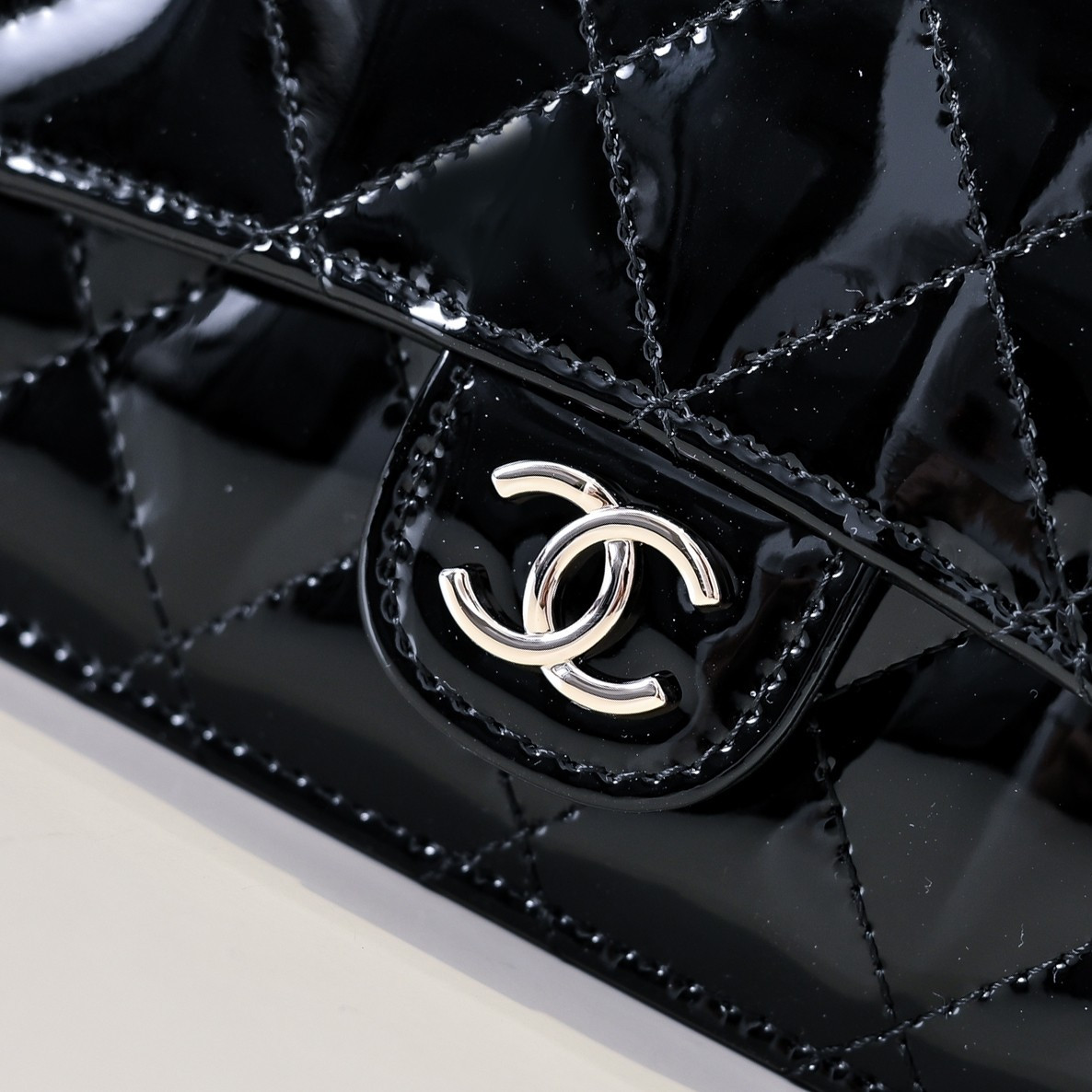 Ch**el classic handbag with top handle 17x10x4.5cm