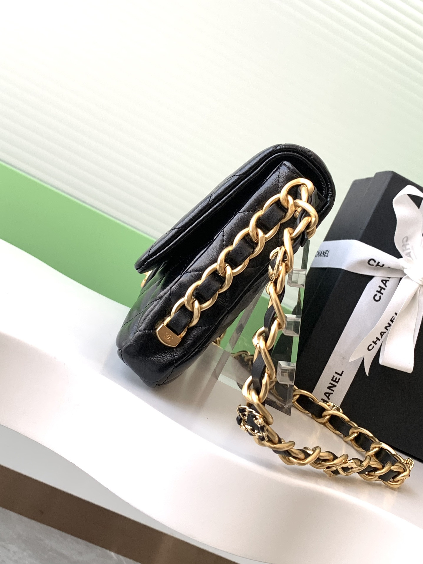 Ch**el Baguette Clutch 38x18x4cm