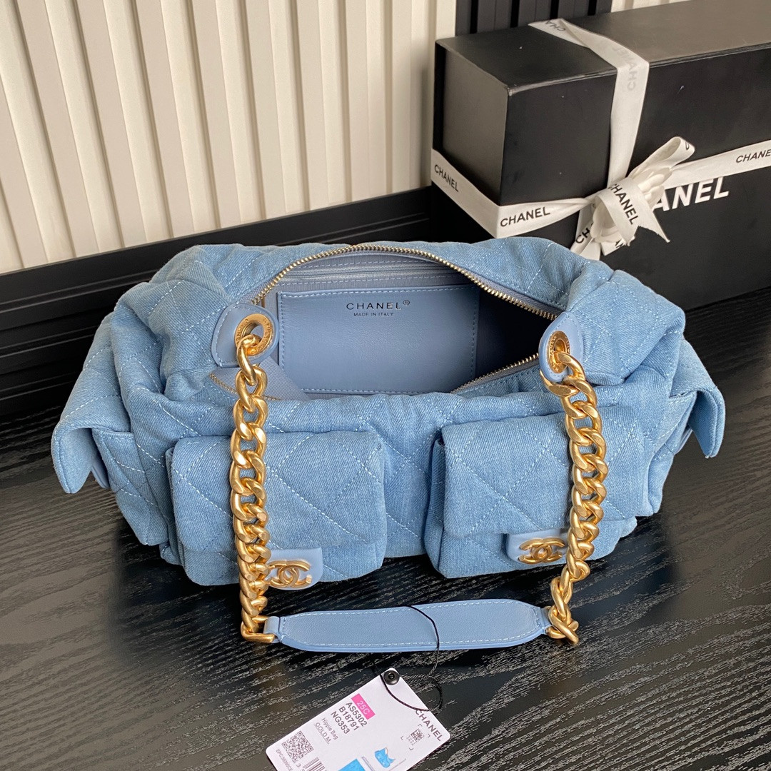 Ch**el 25c Maxi Hobo Bag 27×35×18cm
