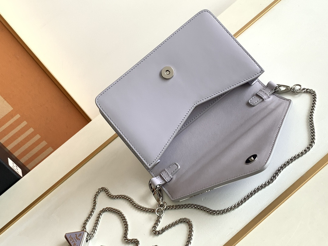 Pra*a Brushed Leather Shoulder Bag 17x 9.5x3.5cm