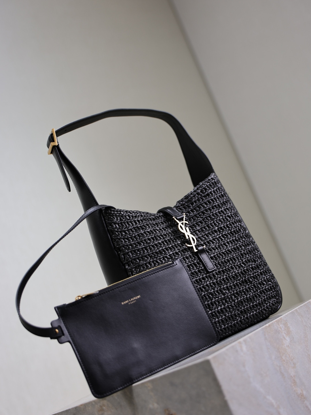 Y51 LE 5 À 7 Soft Small (Raffia/Leather) 22x22x7-9cm