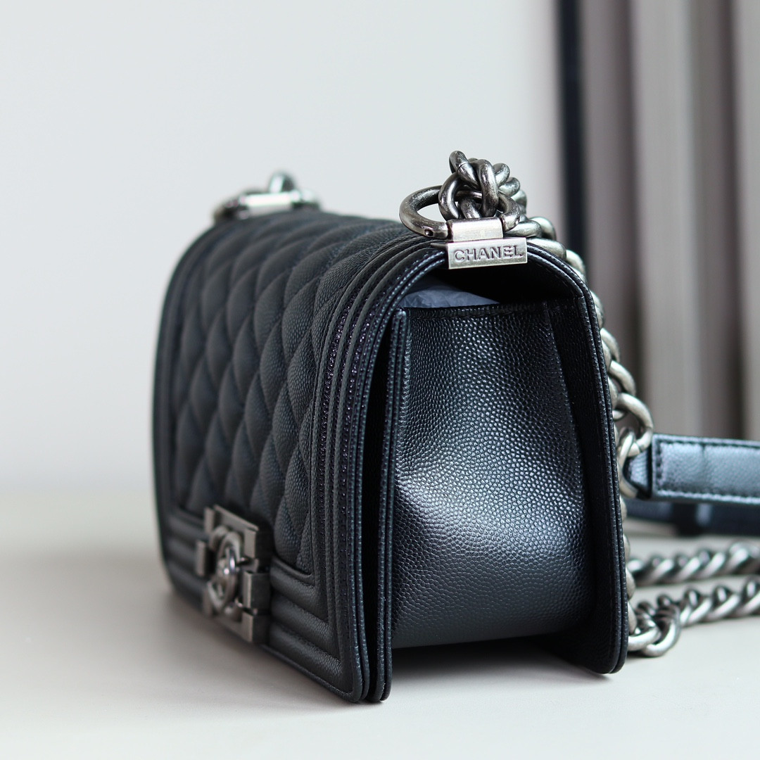 Ch**el Small BOY Handbag A67085 12x20.5x8.5cm