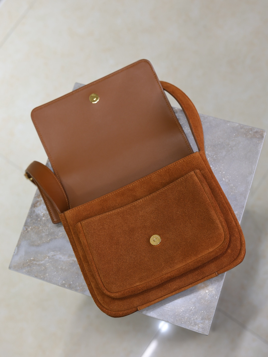 Y51 NIKI satchel in suede 21.5x16x9cm