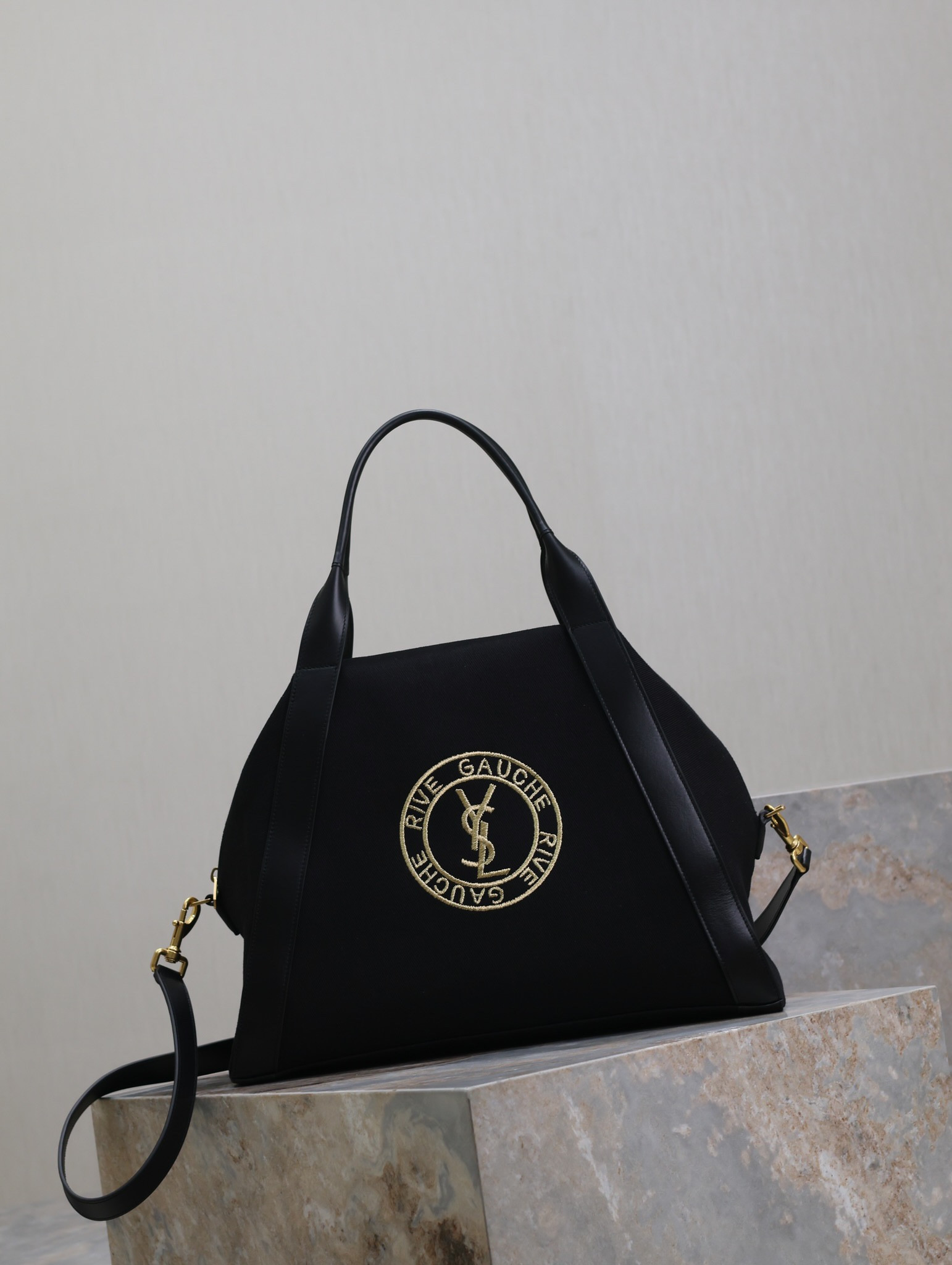 Y51 RIVE GAUCHE bowling tote in canvas 42x32x18cm