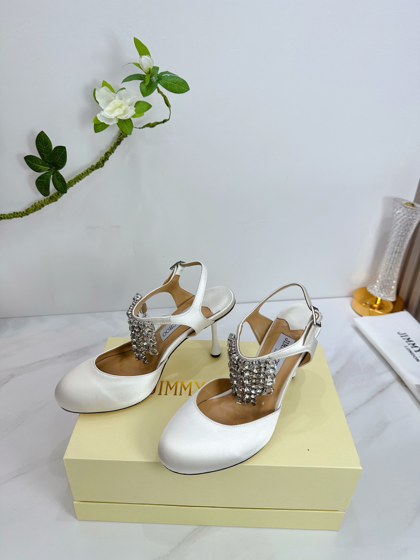 UA J1m*y Ch00 Verity Glitter Slingbacks 8.5cm
