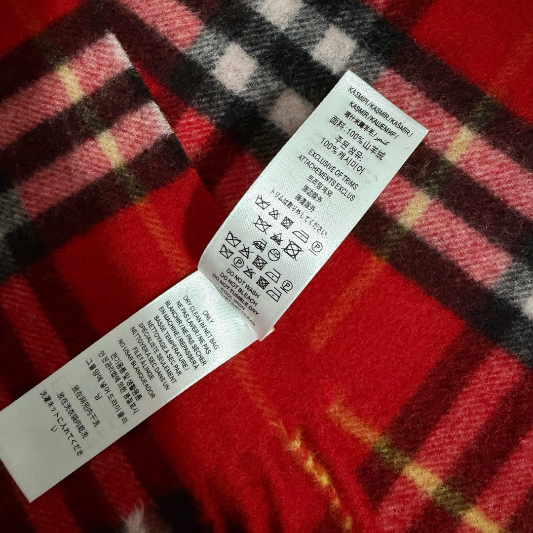Bv*b*rry scarf 36x210cm 100% cashmere