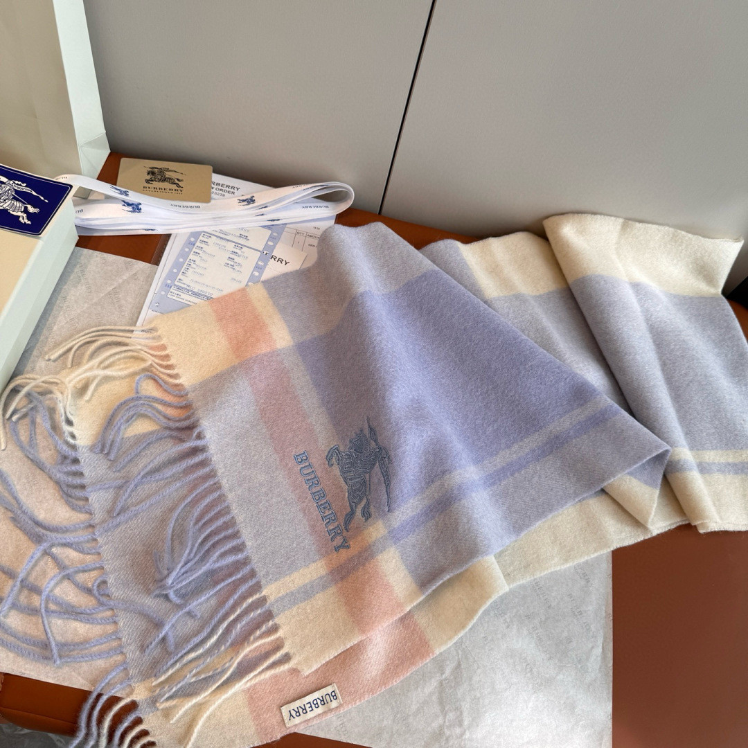 Bv*b*rry scarf 32x180cm 100% cashmere