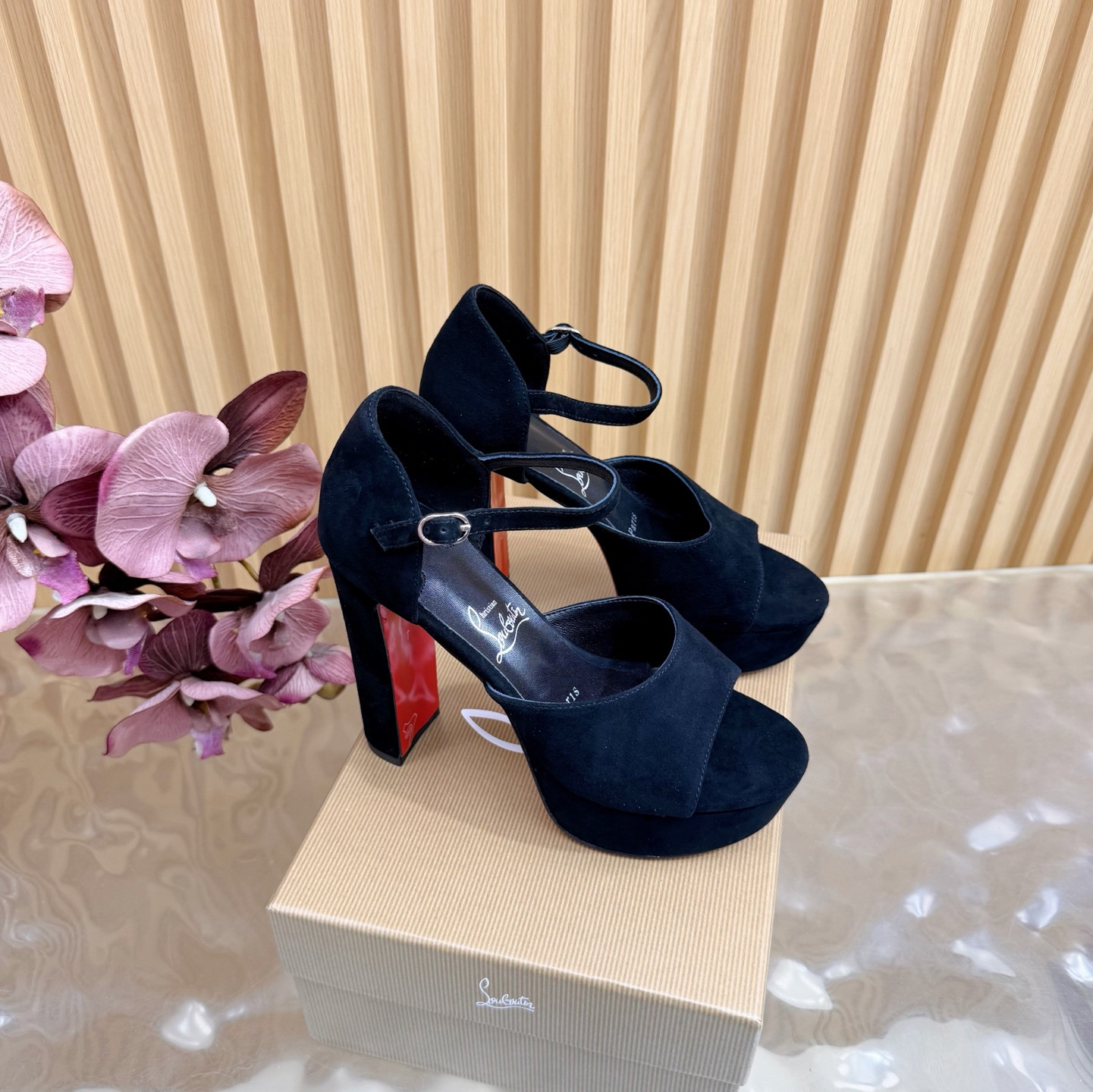 ua Chr1st1an louboutin sandaloo 130 mm strappy sandals black