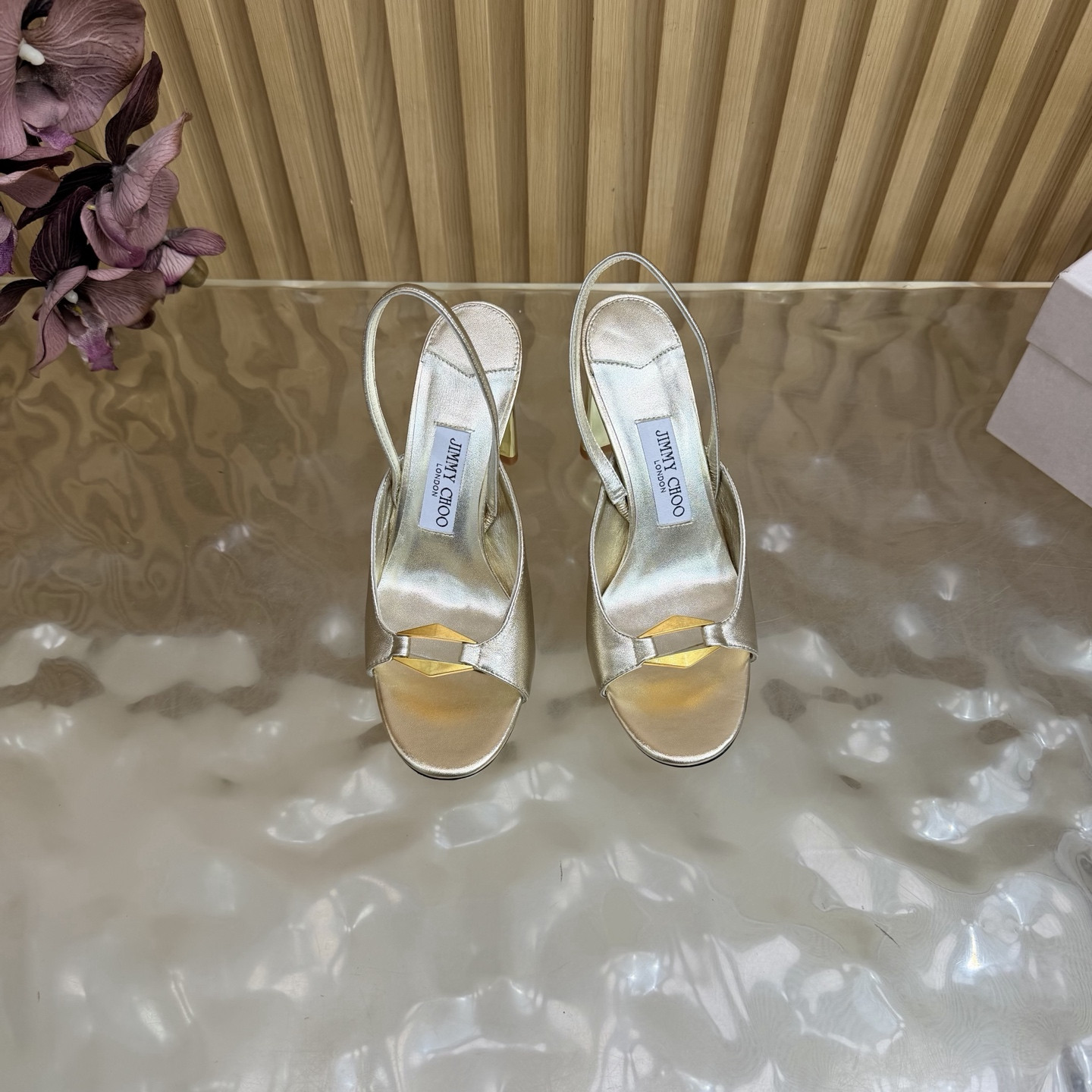 UA J1m*y Ch00 Lev Slingback Sandals 10cm Heel